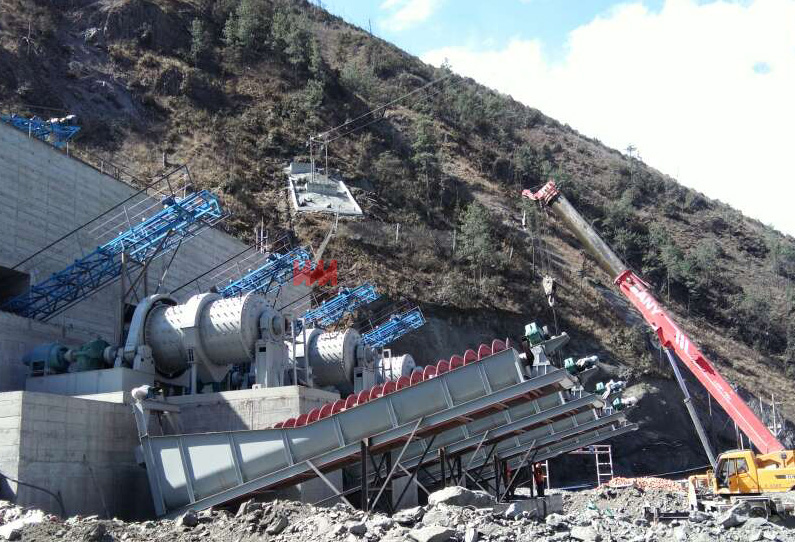 两河口砂石骨料项目现场